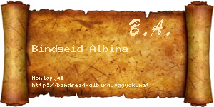 Bindseid Albina névjegykártya